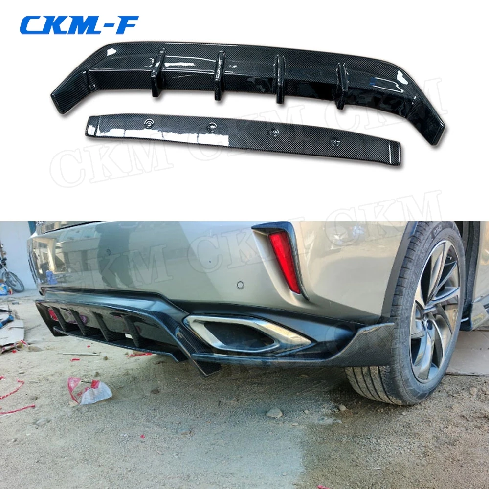 Carbon Fiber Rear Lip Diffuser Spoiler For Lexus RX300 RX450H 2016-2020 FRP Car Bumper Guard Plate Car Styling