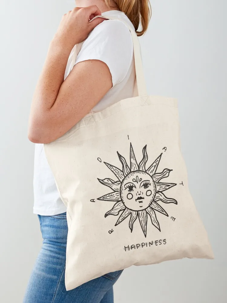 Radiate Happiness Tote Bag large tote bag Custom bag foldable reusable hand ladies