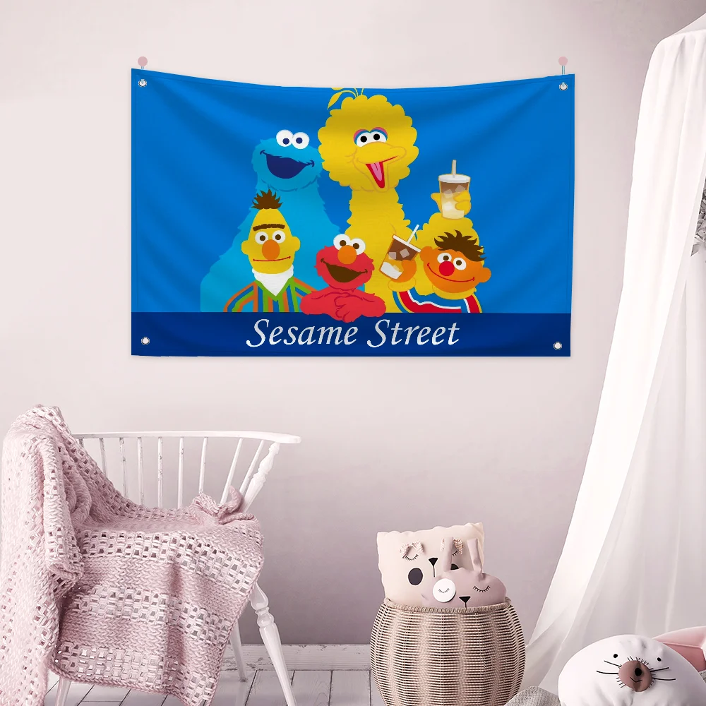 Room Decoration S-sesame Hanging Flags Garden Flag Banner Small Hand-held Flag Wall Decor S-street Flags for Bedrooms Tapestry