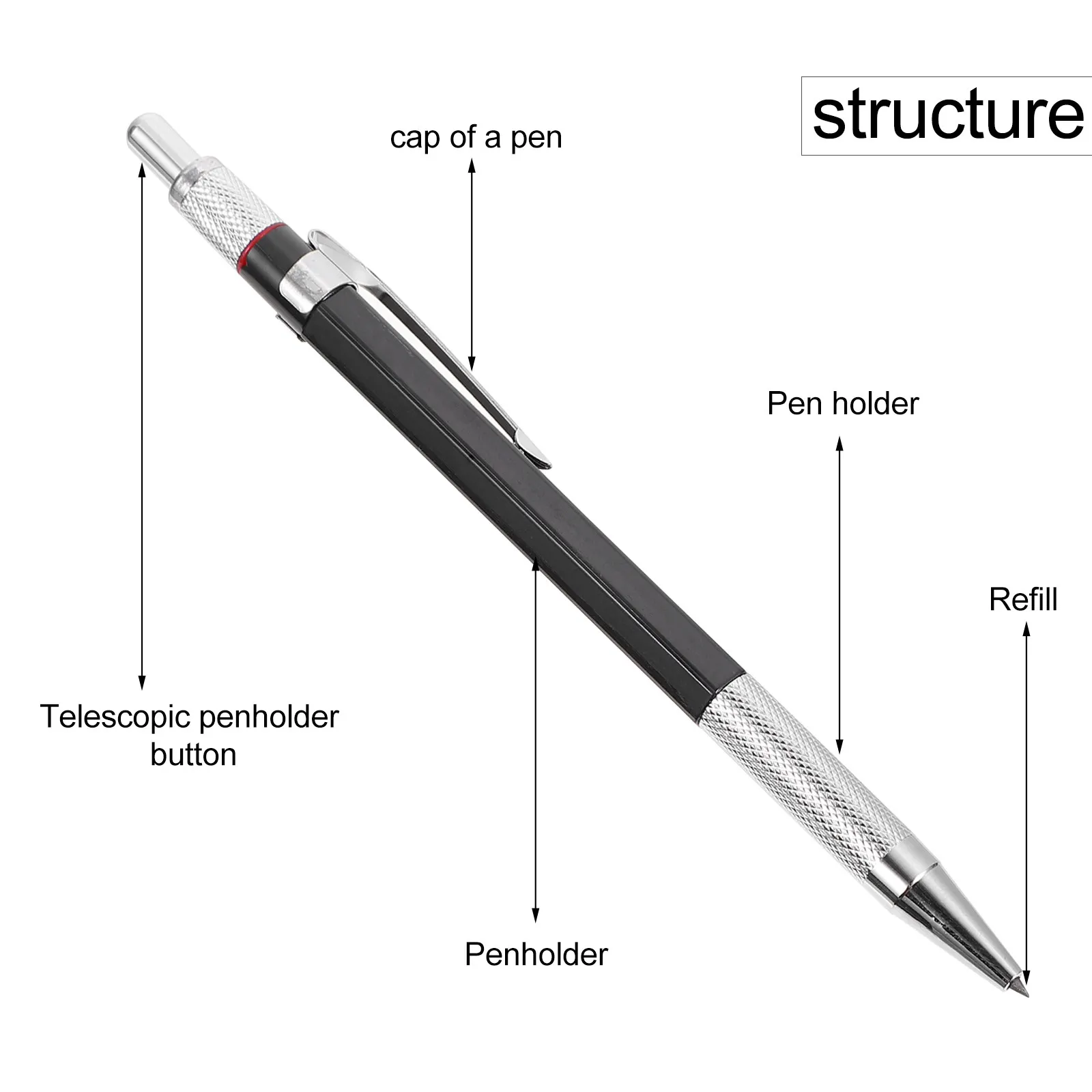 Mechanical Pencil Set Plastic Automatic Pencils for Students Sketch Drawing Lead Refills Included Portable