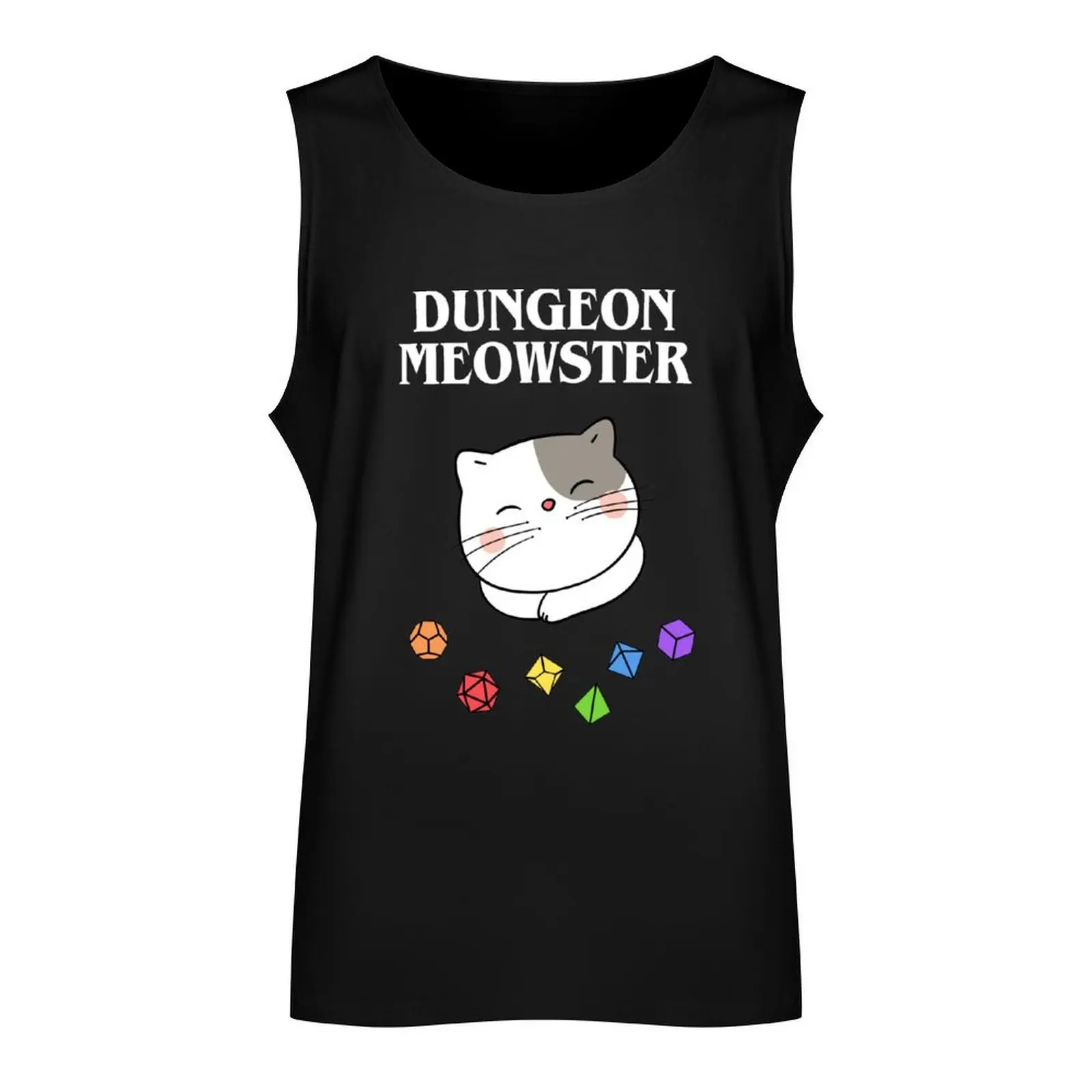 Kawaii Cat Dungeon Meowster Tank Top running shirt underwear cotton t-shirts man T-shirt man