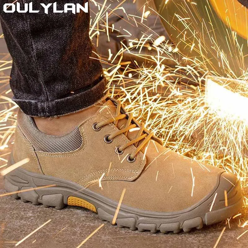 

Men's Labor Protection Shoes Welder Anti Smashing Boots Anti Piercing Winter Work Footwear High Top Safety Shoes