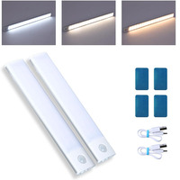 10-60CM Motion Sensor Cabinet Lights USB Rechargeable Under Cabinet Lights with Infrared Sensor Magnetic for Kitchen Closet