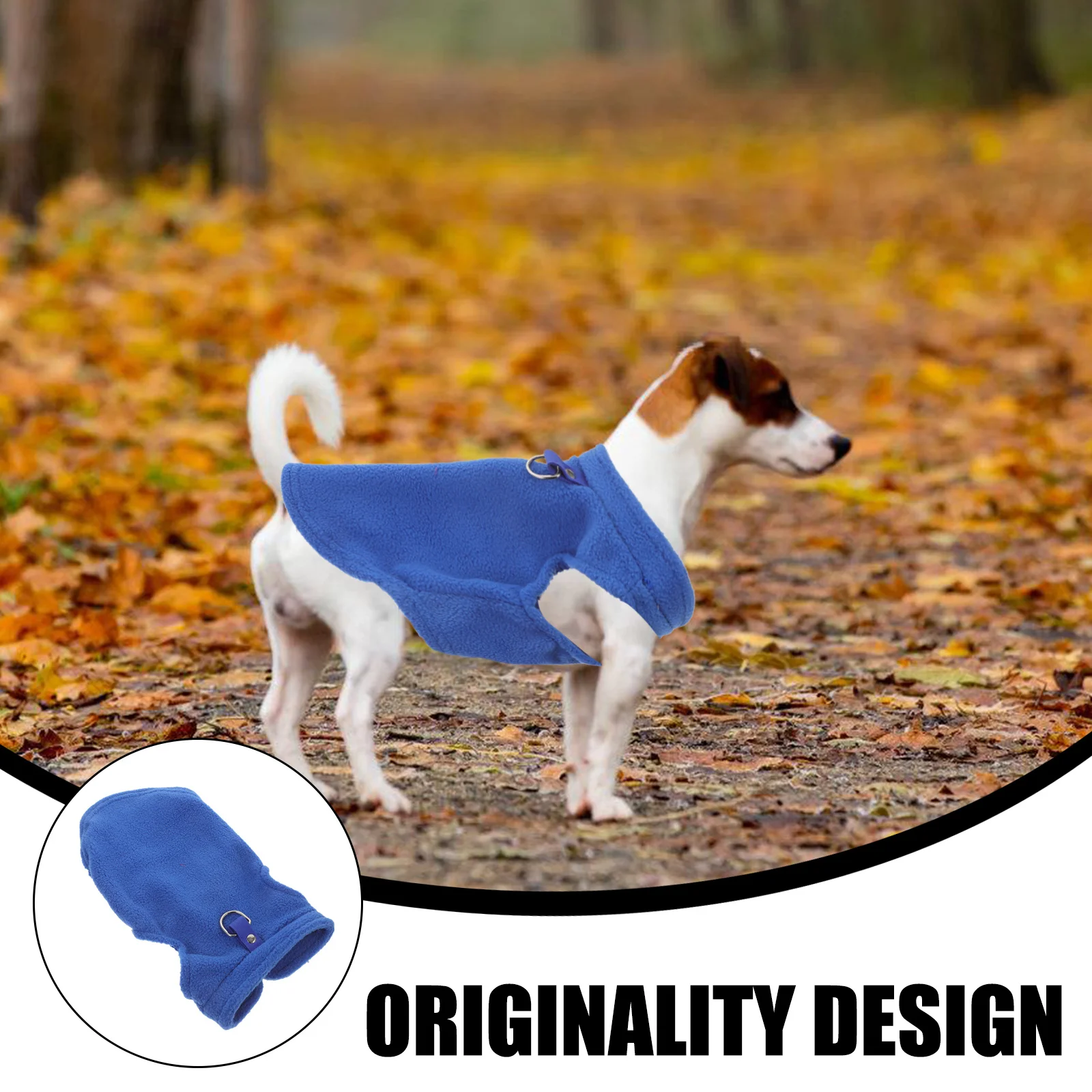 

Solid Color Dog Fleece Vest D-Ring Attachment Warm Pet Clothes Winter Sleeveless Jacket Comfortable Puppy Costume