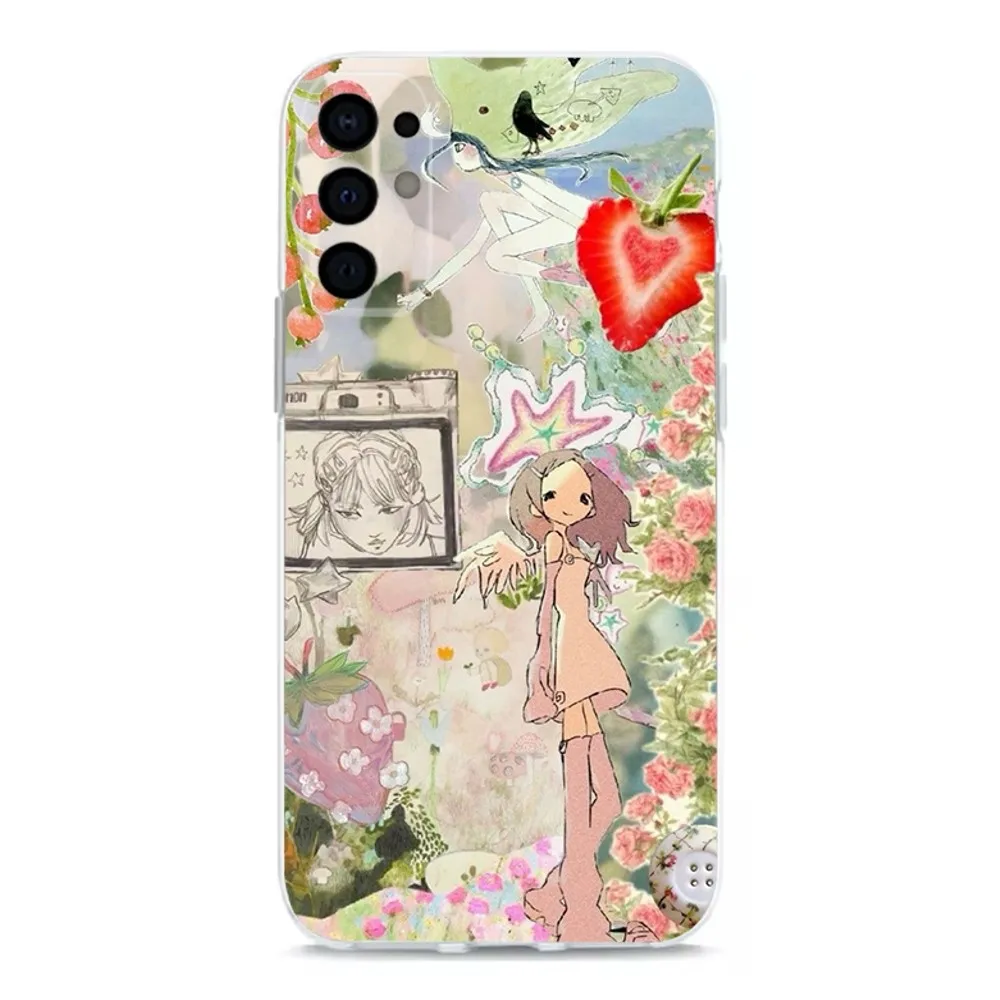 Aya Takano Japanese painter Phone Case  For Samsung S30,S23,S21,S22,S20 Ultra,S20 FE lite,S10,S9,S8PIus Transparent Shell