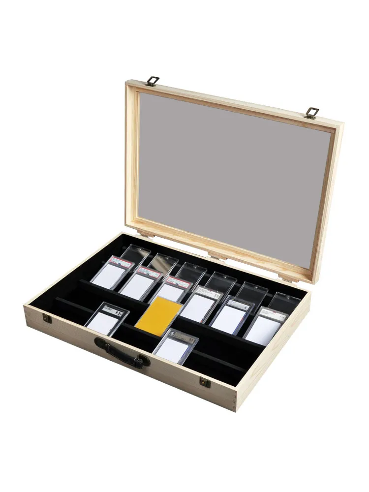 Support d'exposition de cartes PTCG Gongbo Baoqui Star pour cartes gradées BGS PSA, cadre d'exposition en bois 62cm x 44cm, support multilingue, Rat