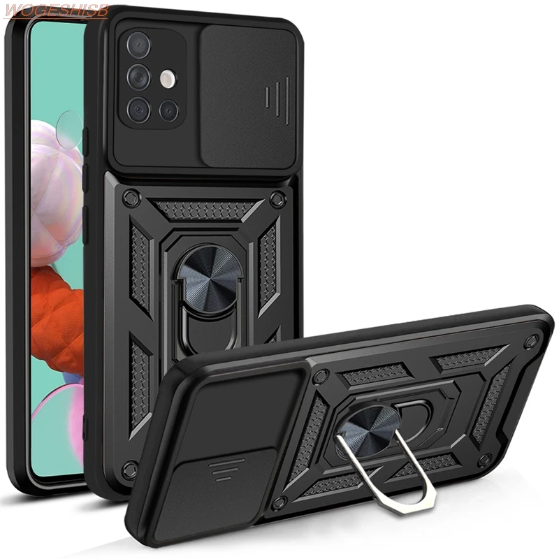 

Armor Shockproof Slide Lens Phone Case for Vivo Y01 Y02 Y03 Y11 Y12 Y15 Y16 Y17 Y20 Y200 Y21 Y22 Y27 Stand Holder Cover Fundas