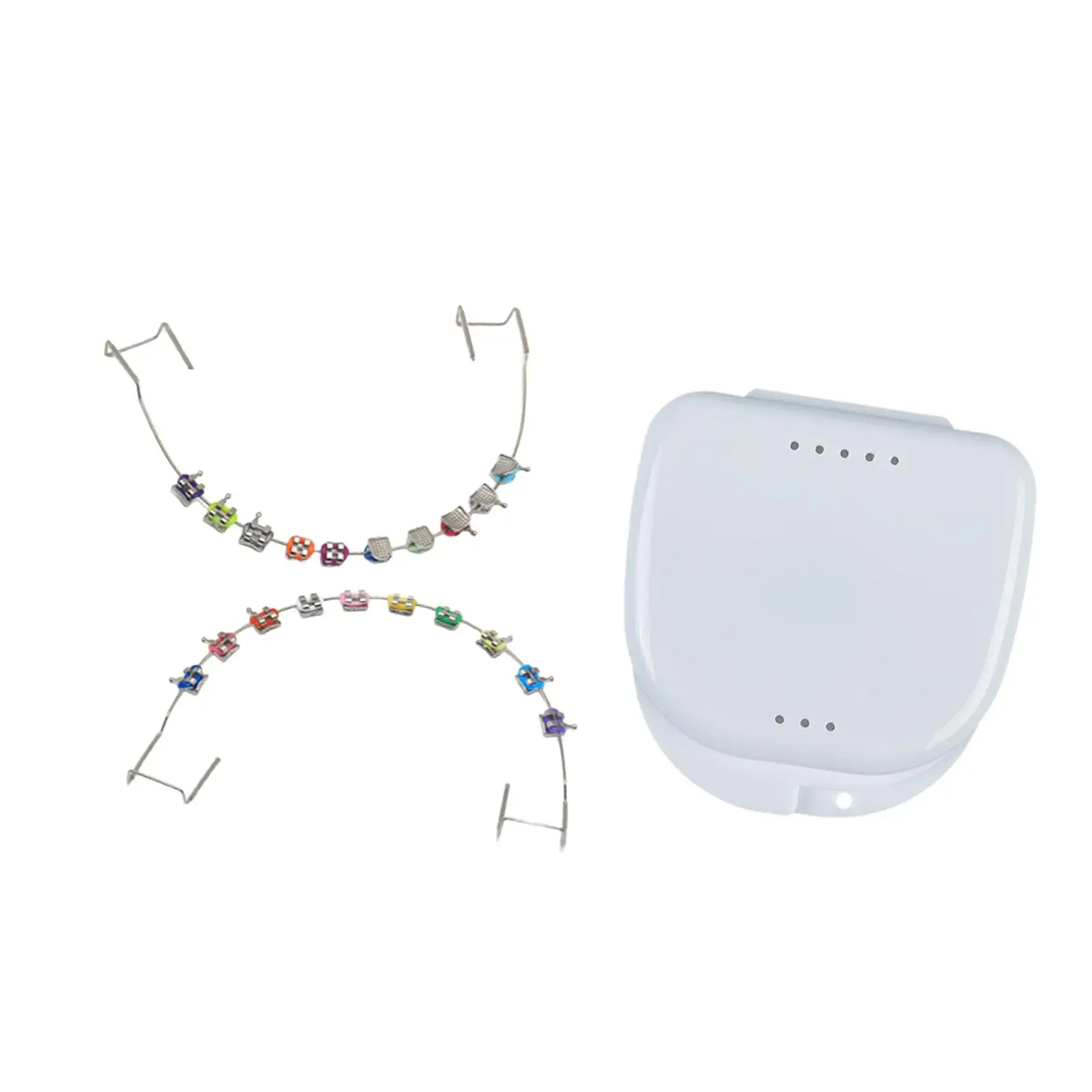 Fashionable Brace Colorful Temporary Tooth Decoration Metal Orthodontic Brackets Kit for Fashion Teeth Accessories