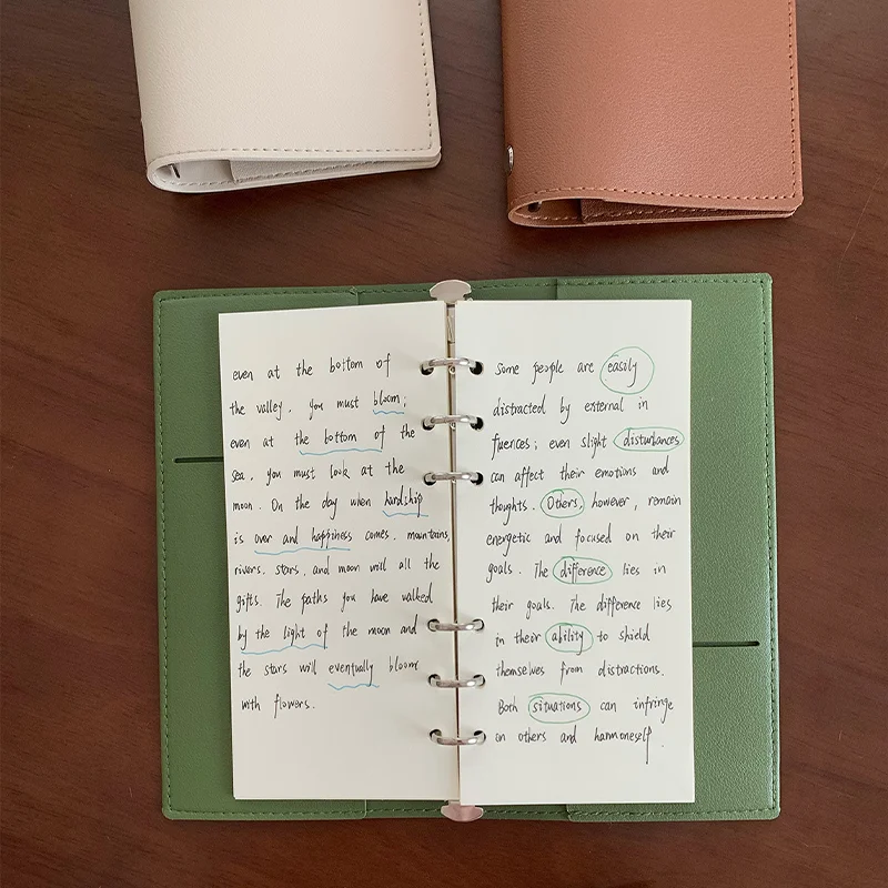 A6 خمر المسافرين الموثق دفتر فارغة كرافت مذكرات بولي Leather الجلود فضفاضة ورقة المفكرة مجلة كراسة الرسم اللوازم المكتبية الهدايا