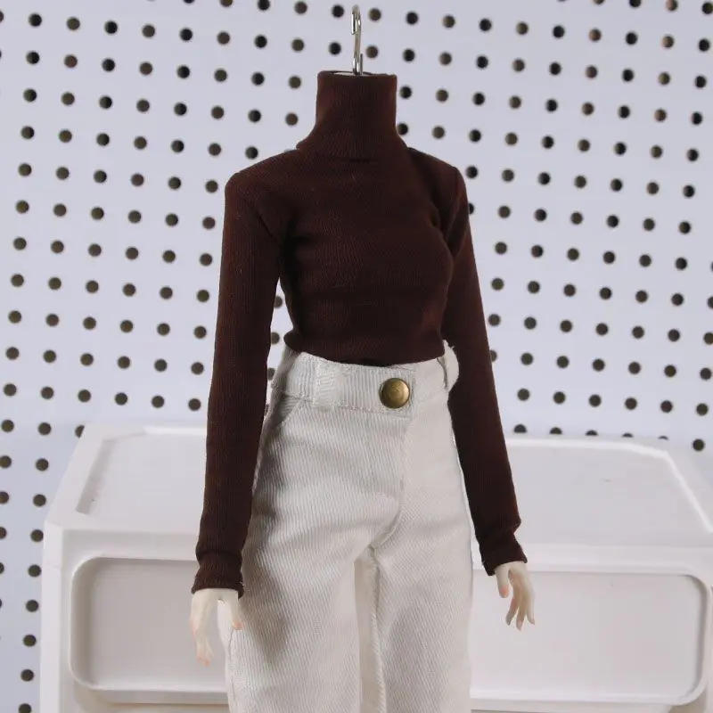 Poppenkleertjes voor 30/36/45/60/70/75cm Bjd pop 1/3 1/4 1/5 1/6 hoge kraag innerlijke shirt aankleedspeelgoed popaccessoires, geen pop