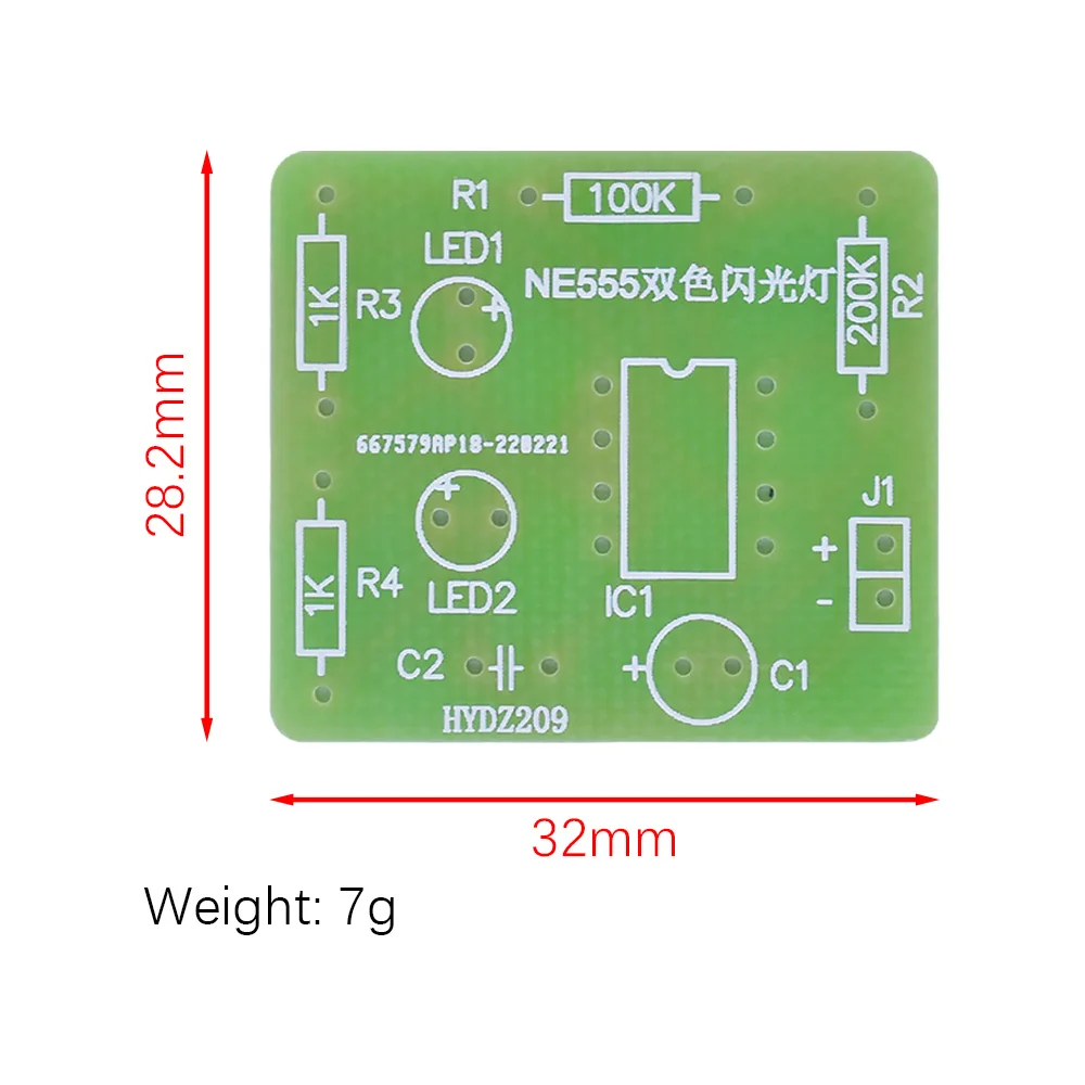 NE555 Dual color Flash unit Flash kit fun electronics training welding DIY maker made