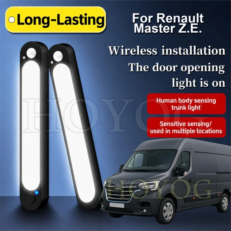 For Renault Master Z.E 2018-2026 Car Trunk Light LED Lamp Wireless Sensor Cordless Camping Boot Cargo Light Van Interior Cabin