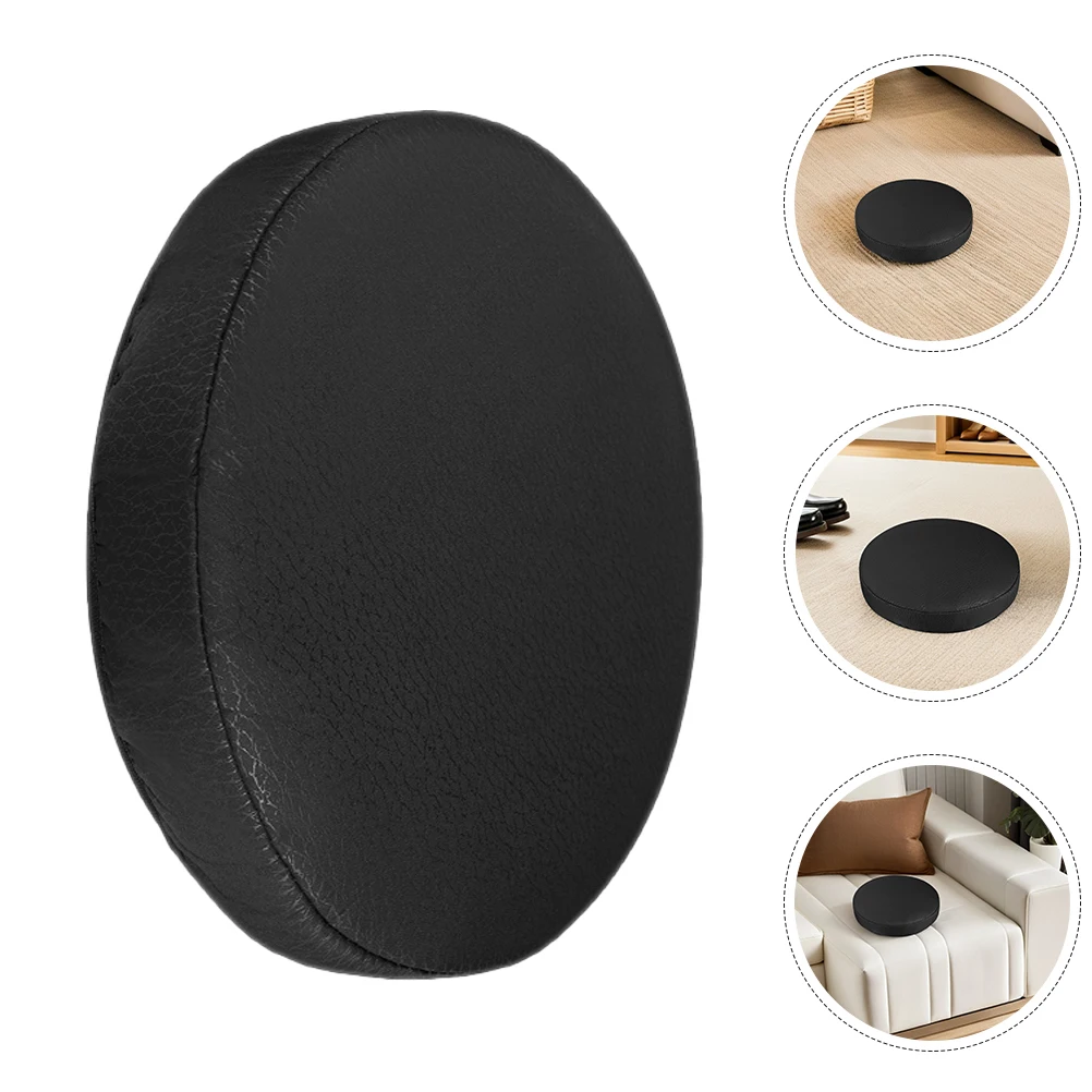 

2pcs Round Covers Elastic Round Cover Stretch Chair Seat Covers For Dining Room Chair Protector Modern Design Black