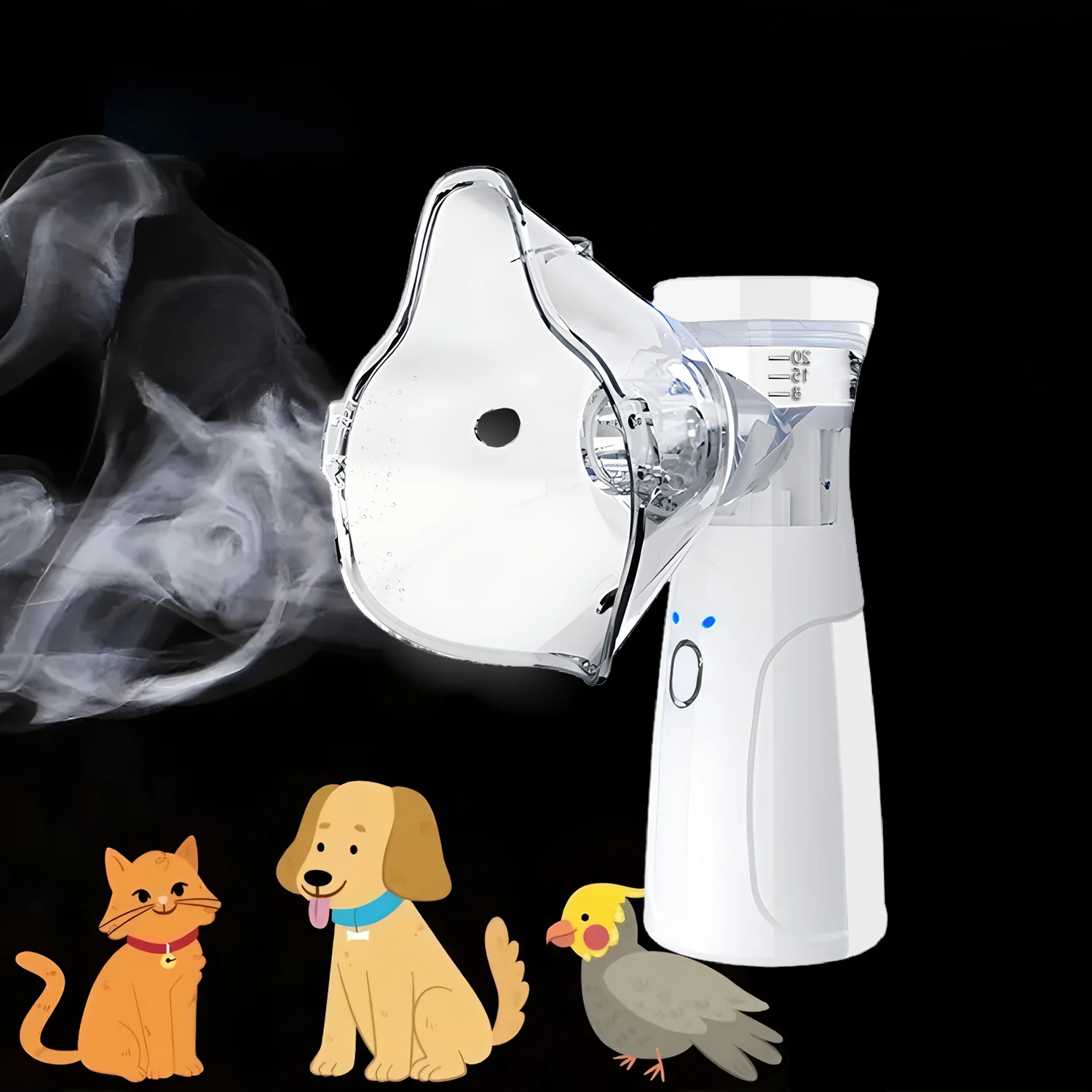Pet Mini Portable Animals Humidifier Pet Asthma Inhaler Spacer Devices for Pet Cats Dogs Nebulizer