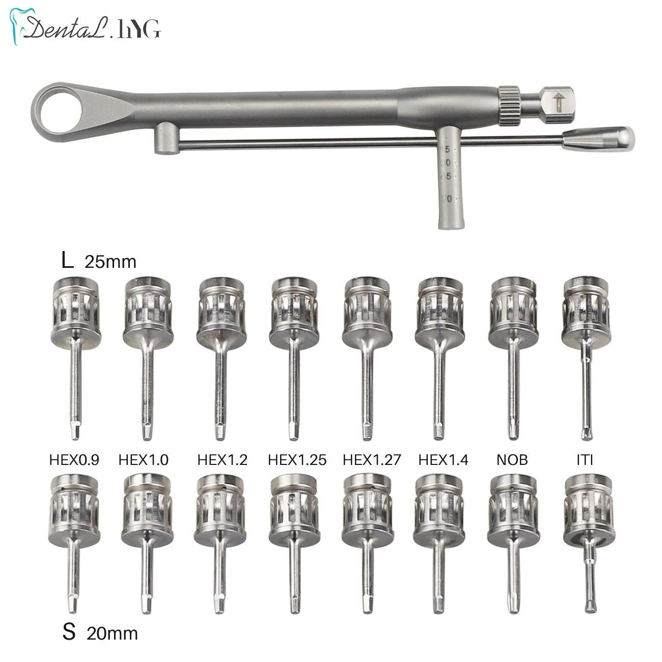 Zestaw narzędzi do przywracania implantów dentystycznych sprzęt stomatologiczny stomatologia uniwersalny wkrętak dynamometryczny klucz 10-70NCM