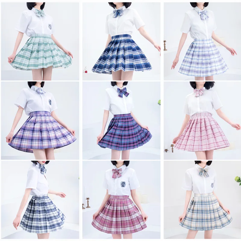 

2022 Pleat Skirt Harajuku Preppy Style Plaid Skirts Mini Cute Japanese School Uniforms Ladies Jupe Kawaii Skirt Saia Faldas