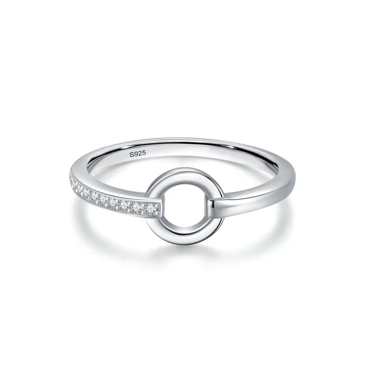 

New Geometric Design Popular Jewelry Exquisite S925 Silver Ring for Women