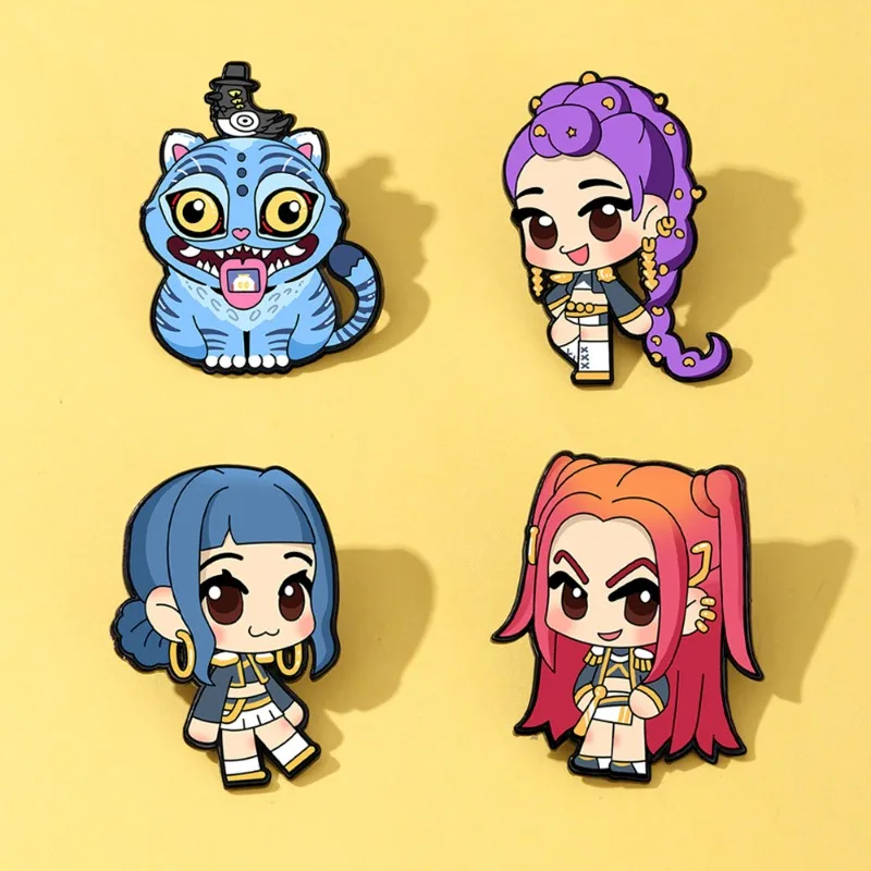 New Cute Cartoon Girl Alloy Brooch Badge Pins Accessory for DIY Clothes Bags Shoes Hat Scarf T-shirt