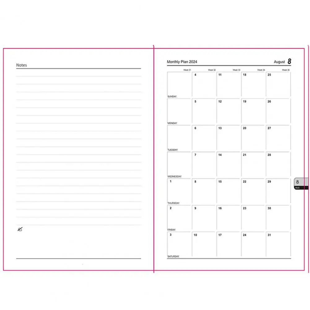 

Personalized Calendar Journal 2024-2025 Planner Bundle Notebook Monthly Calendar for Stress-free Time Management at Home Office