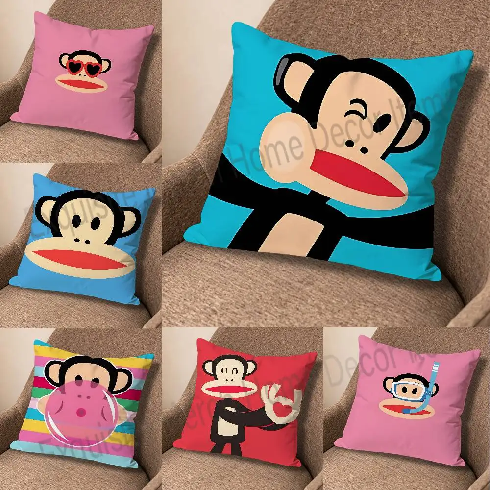 P-Paul Monkey F-Frank Cartoon Pillow Cover, 4K HD Printed Cushion Cover case with Various Exquisite Patterns