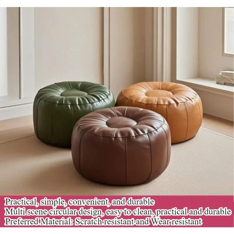 Sofa storage leather pier round living room pier bay window cushion old clothes storage stool small living room single sofa