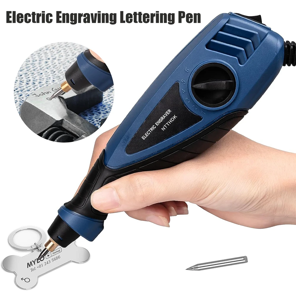 Micro Electric Engraver Pen Tool Mini DIY Engraving Machine Kit Rotary Tool for Metal Glass Wood Jewelry Engraving Lettering Pen