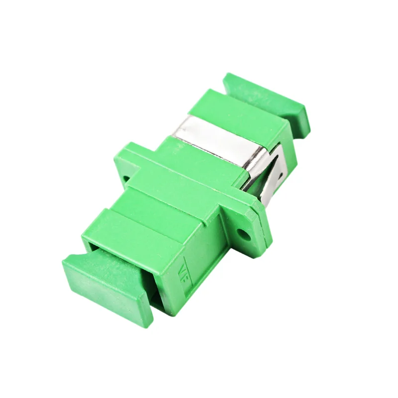 100PCS/LOT Optical Fiber Connector Simplex Triangle Cap Adapter SC APC FTTH Connector Flange Optical Coupling Wholesale