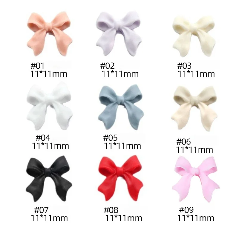 1袋10個入り 3Dリボンネイルアートチャーム リボンチャーム ネイルDIY用