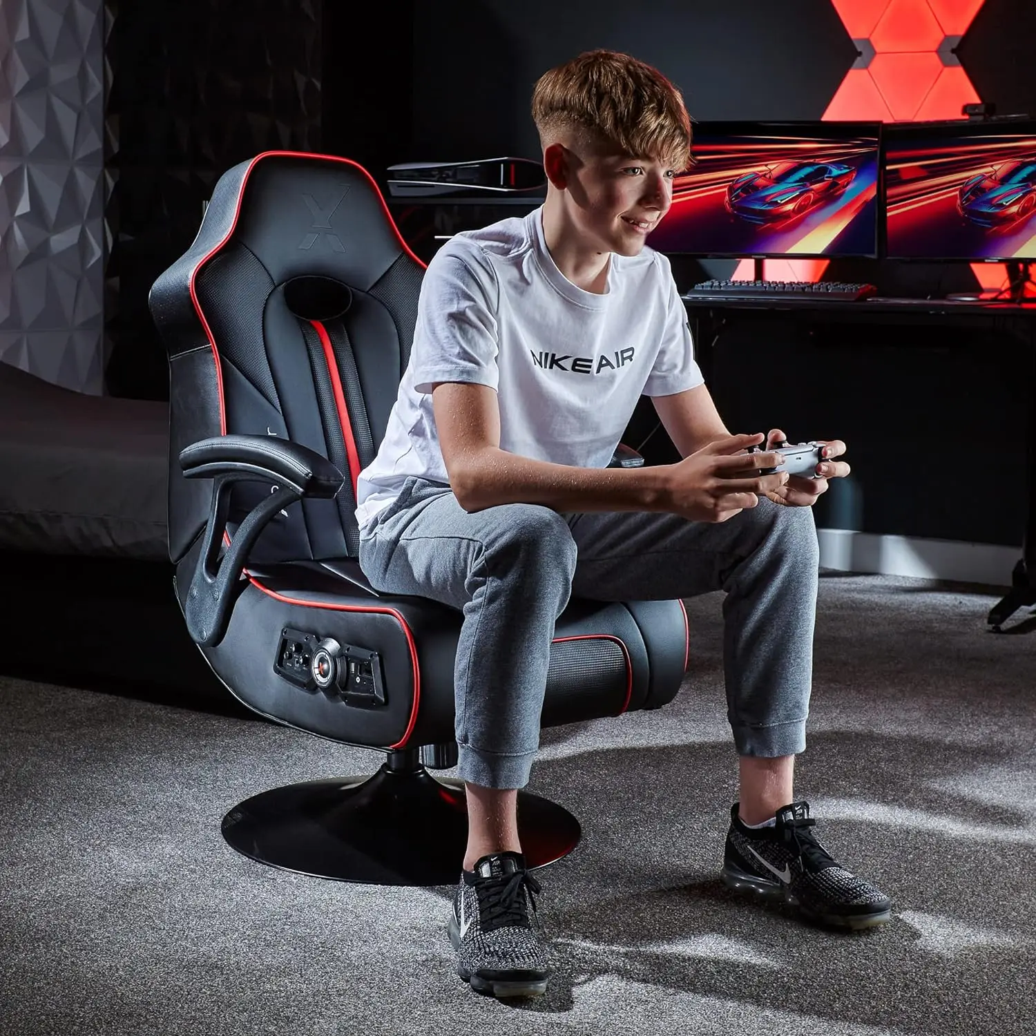 Torque Pedestal Gaming Chair, Áudio Bluetooth com Subwoofer e Vibração