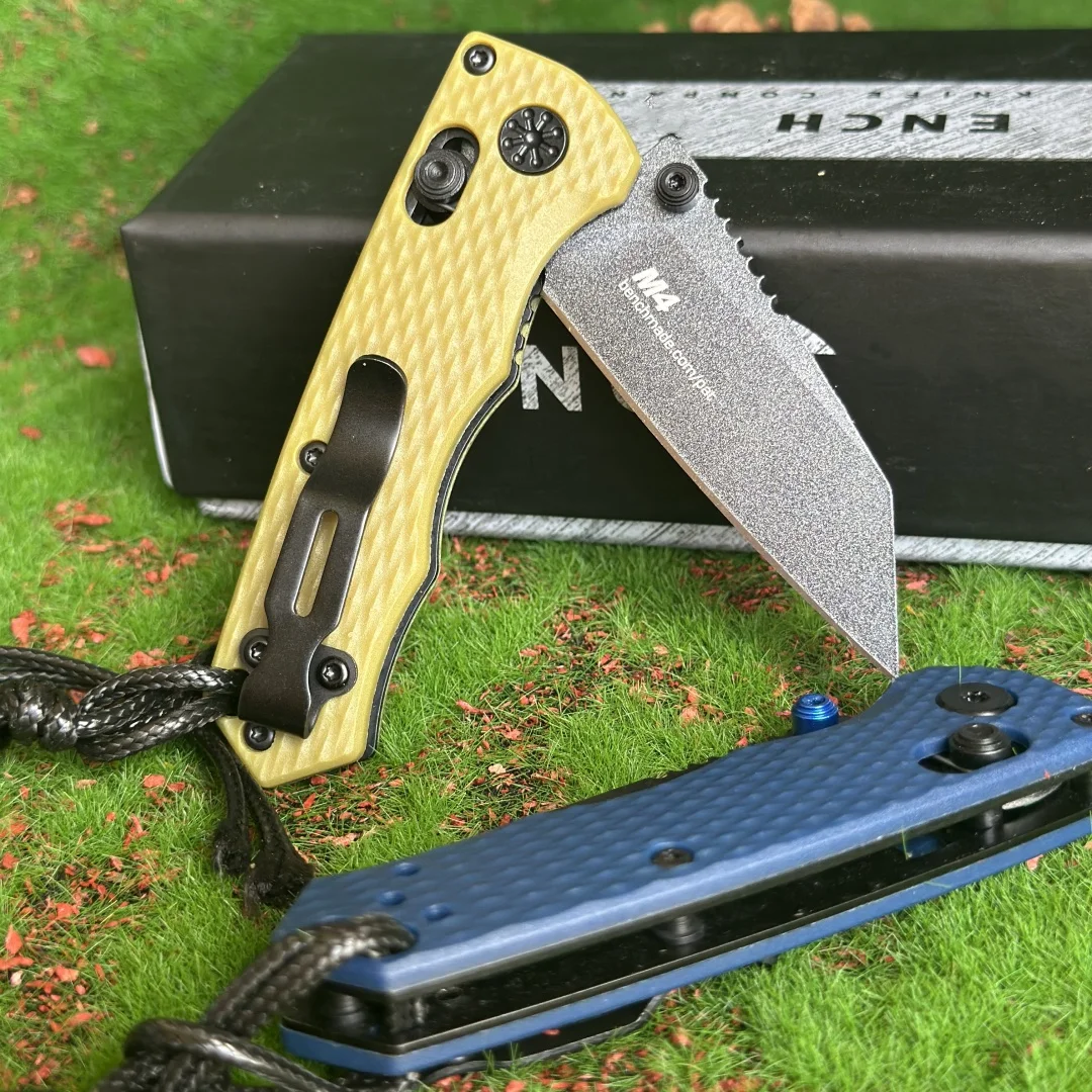 BM290 나이프 - 접이식 칼, 포켓 나이프, 나일론 섬유 미끄럼 방지 손잡이, 낚시, 하이킹, 생존용, 남녀 선물용