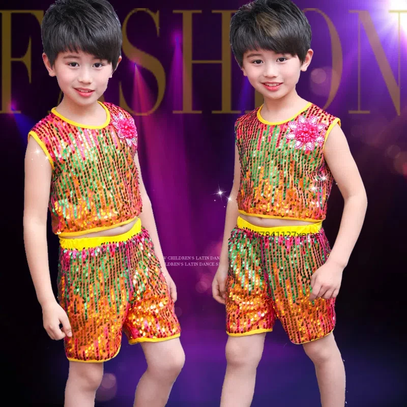 Children's Jazz Dance Performance Costume, Girls' Fluffy Princess Dress, Sequined Gauze Dress, Stage Performance Costume