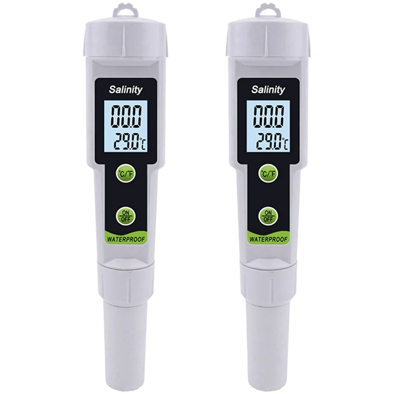 2X TPH 02154 Salinity Meter, Seawater Hydrometer, Salt Content Detection In Brine, For Pools, Drinking Water, Aquarium