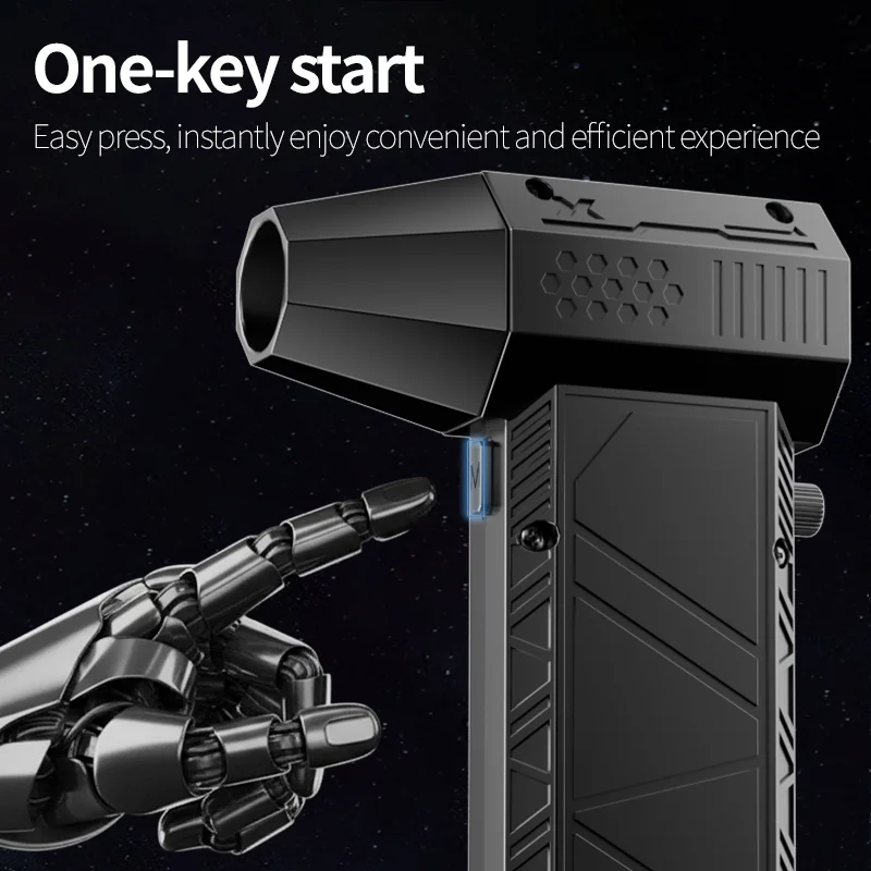 منفاخ توربو نفاث 12000 مللي أمبير في الساعة منفاخ هواء قوي 130000 دورة في الدقيقة محرك بدون فرشاة مروحة توربو نفاثة مع 4 فوهات 53 متر/الثانية إزالة قوية للغبار #4