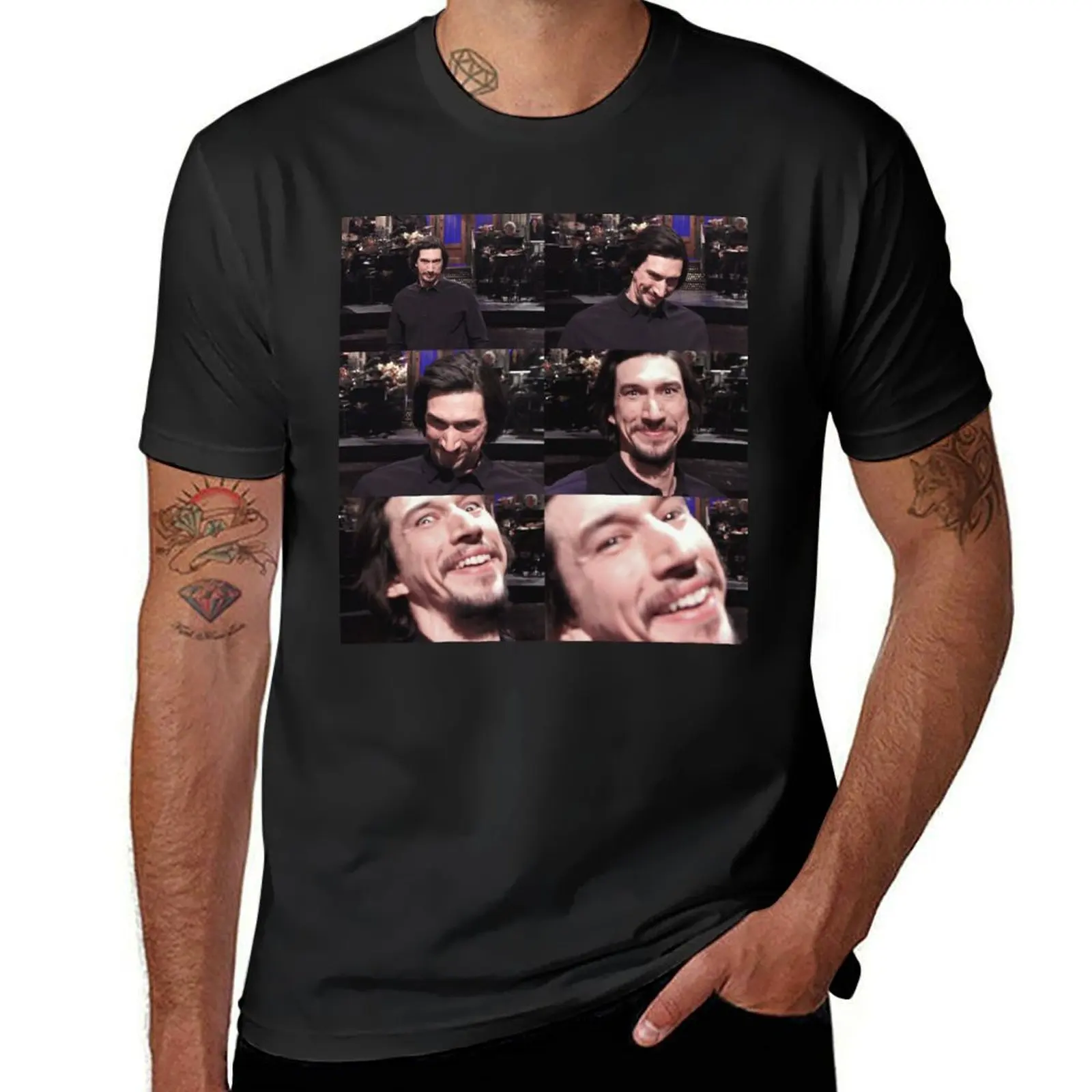 Adam Driver's Monologue 2020 Edit T-Shirt Short sleeve tee oversized sweat aesthetic clothes mens workout shirts