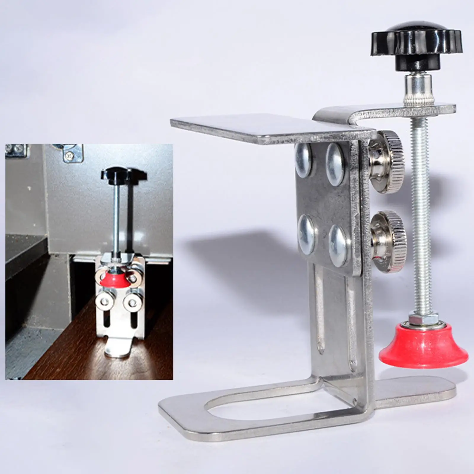 

Cabinet Door Positioning Tool Clear Scale Stainless Steel Wear Resistant Versatile Adjustable Length Hardware for Home Workshop