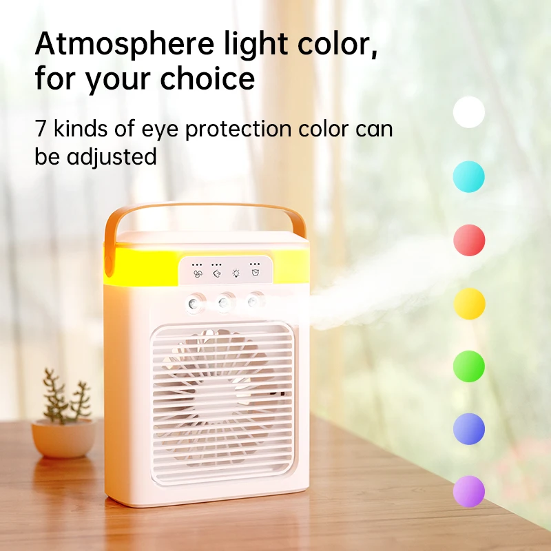 Timer Function Mini Evaporative Air Cooler Personal Air Cooling Fan Portable Air Conditioners for Bedroom Office Desk