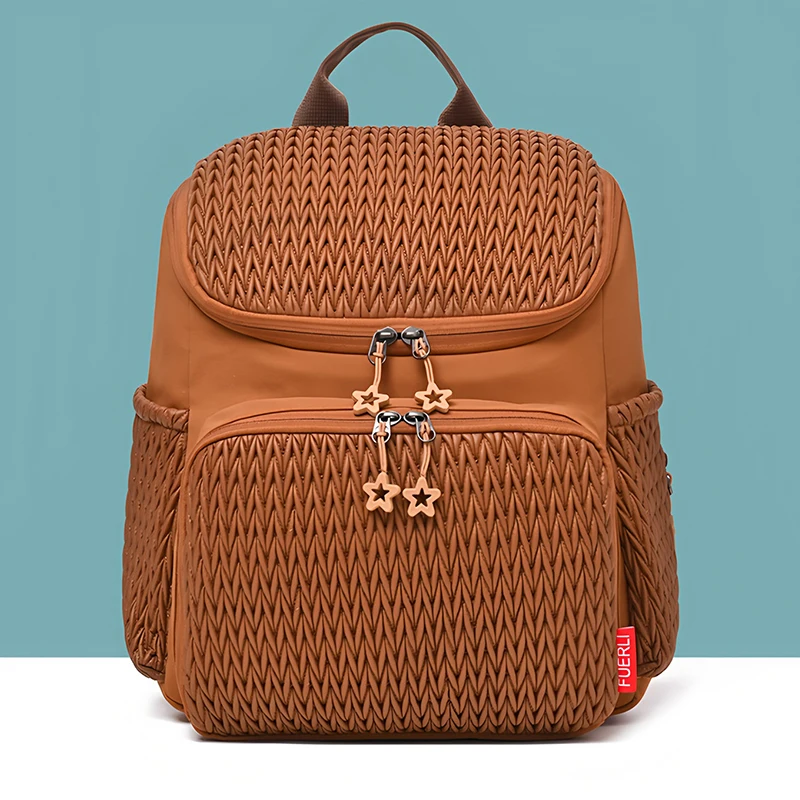 new-fashion-mommy-bag-weave-diaper-backpack-bag-with-changing-pad-baby-organizer-baby-nappy-bag-mummy-daddy-backpack