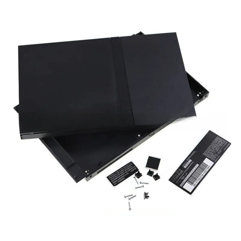 

Black Full Housing Shell For PS2 CECH-70000 Console With Logo Compatible For PS2 Model 7W Protector Top Bottom Case