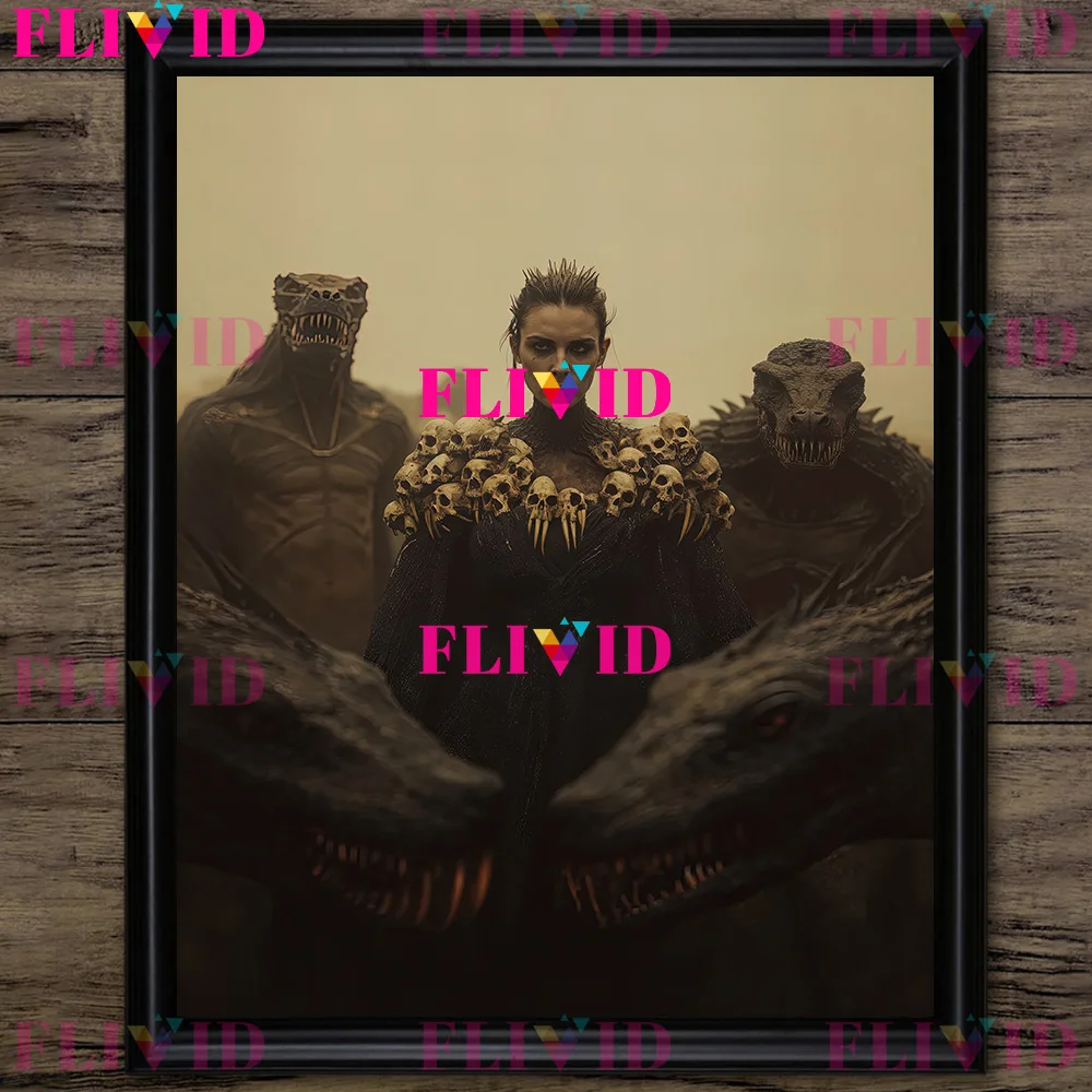 ملكة الأسود ماجيك باقان الساحرة الرسم على لوحات القماش الجدارية ، جماليات السحر ، صورة الرعب ملصق فني وطباعة ديكور المنزل