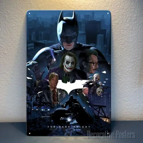 The Dark Knight Movie Metallposter-Blechschild – 20 x 30 cm, Aluminiumplatte