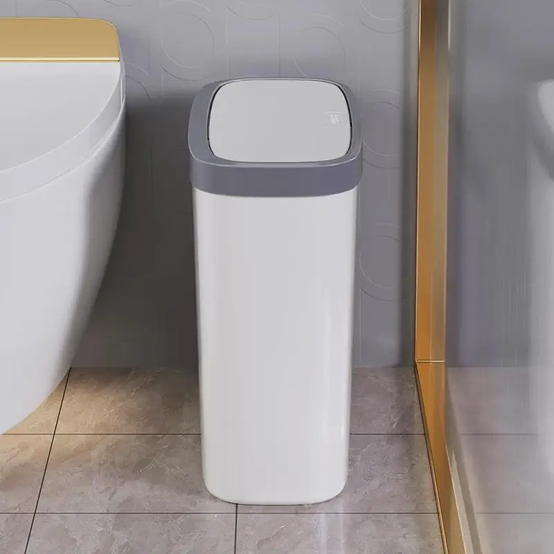 

New 2023 Narrow Trash Can for Home Bathroom Toilet Kitchen High Aesthetic Value Paper Bucket Placement Special Use Bucket