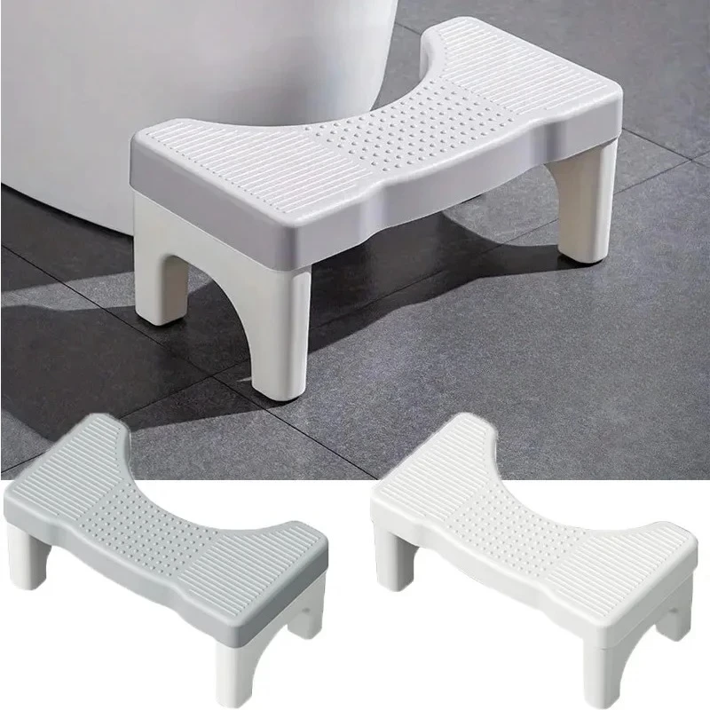 Bathroom Toilet Footstool Thick Durable Squatting Aid Foot Rest for Adults Children and Pregnant Women Home Toilet Step Stool