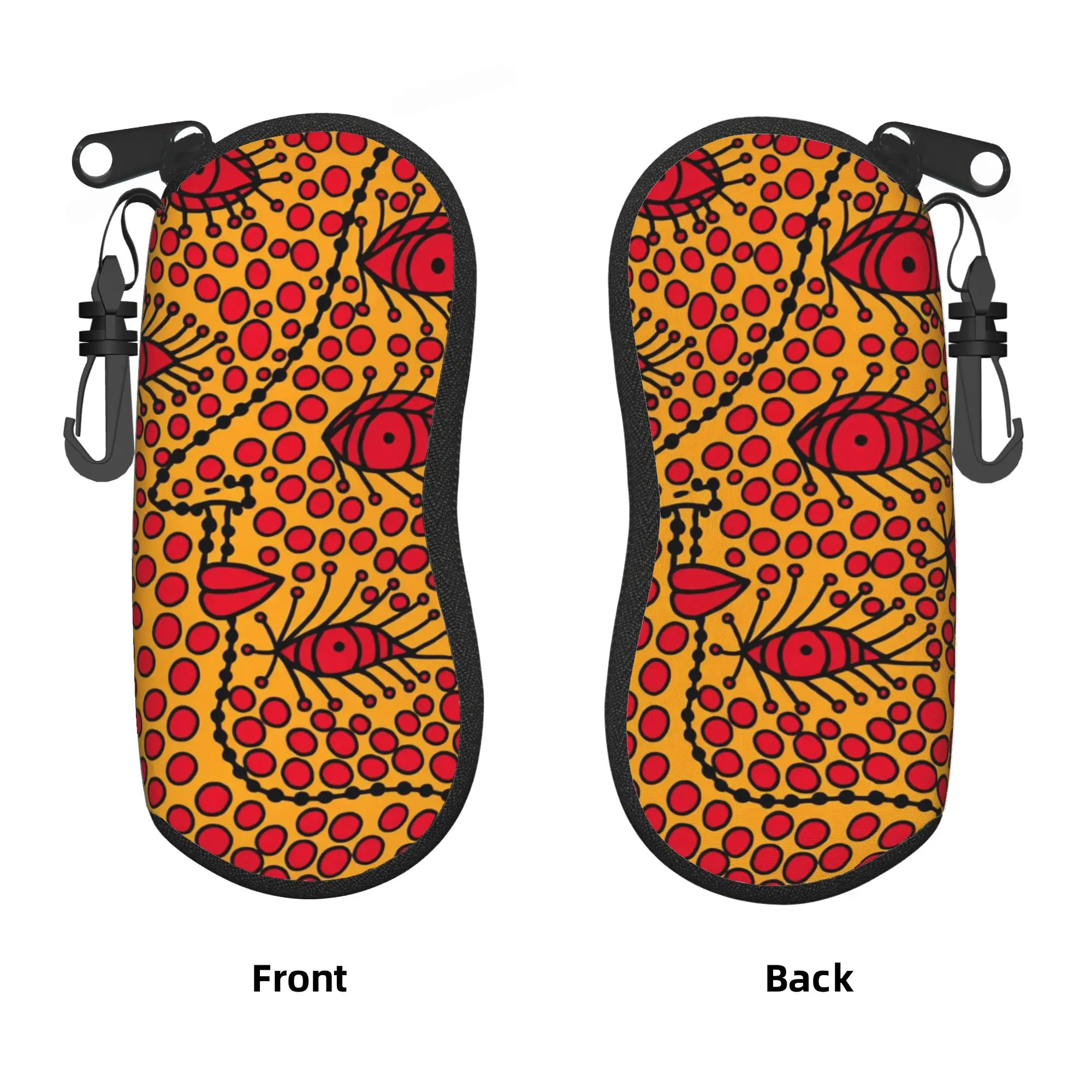 Yayoi Kusama Faces Glasses Case Cover  Daily Sunglasses Pouch For Men Women Trend Eyewear Organizer Custom Eyeglass Protector