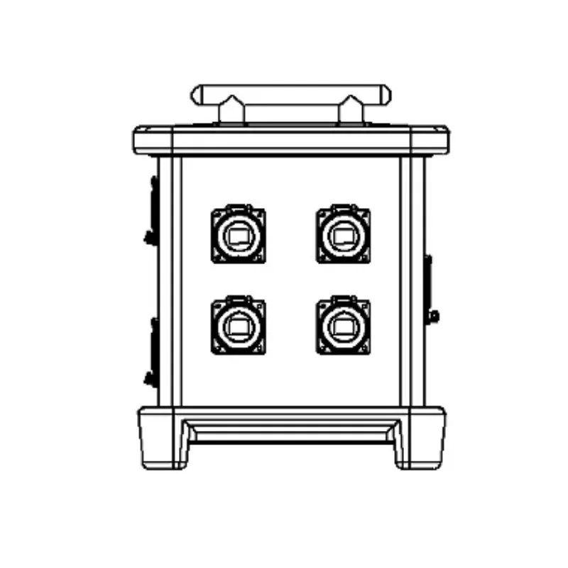 Outdoor Industrial Waterproof Electrical Portable Black Empty Distribution Box