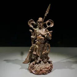 Exquisite Chinese OLD Copper Guan Gong Guan Yu bronze statue crafts