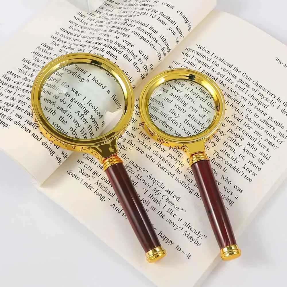 1 Pcs Golden Useful Magnifying Glass Handheld 10X Science Magnifier Tool Woman Jewelry Jade Identification Accessories