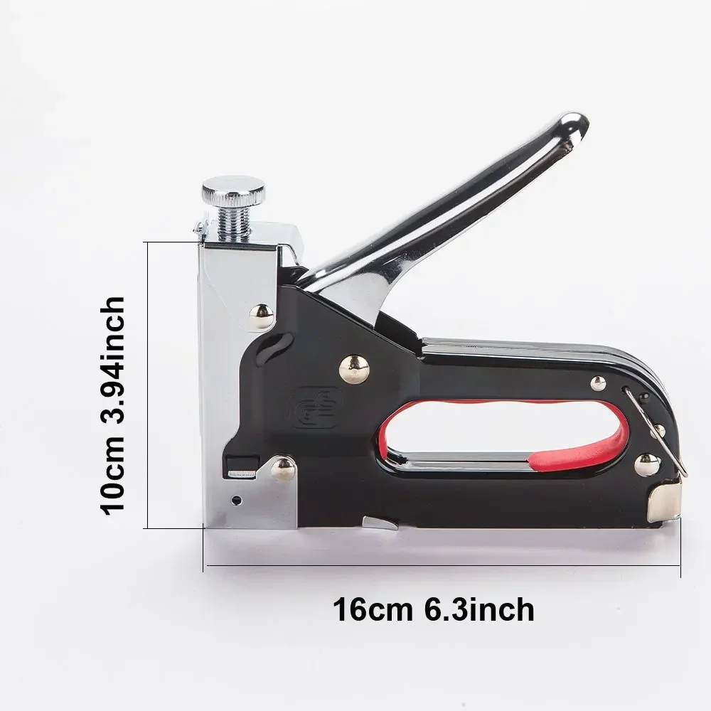 Upholstery Staple Gun 4-in-1 Stapler Gun with 800 Staples Manual Brad Nailer Power Adjustment Stapler Gun Wood Crafts Carpentry