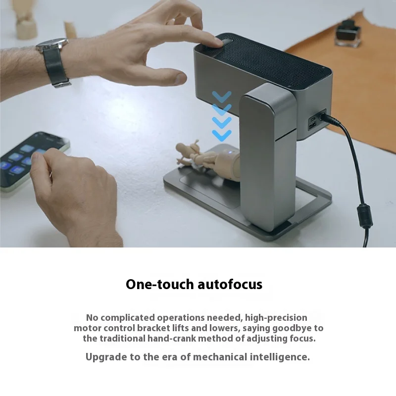 MRCARVE C1 Laser Engraver - Mini Compact Portable Fully Automatic Engraving & Cutting Machine for Wood and Leather