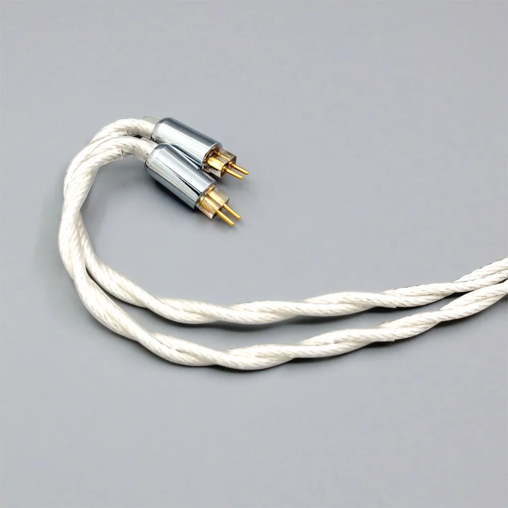 LN 008124   Cable de auriculares tipo 2 chapado en plata de grafeno 7N OCC para 0,78mm 2 pines W4r UM3X UM3RC JH13 de paso alto