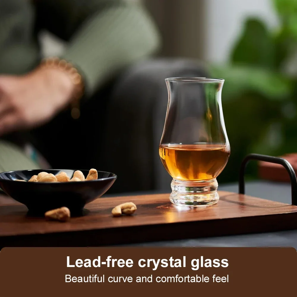 1/6PCS Whiskey Cup Transparent Lead Free Crystal Glass Whiskey Cup Set Glass Spirits Wine Glasses Scotch Drinking Glasses